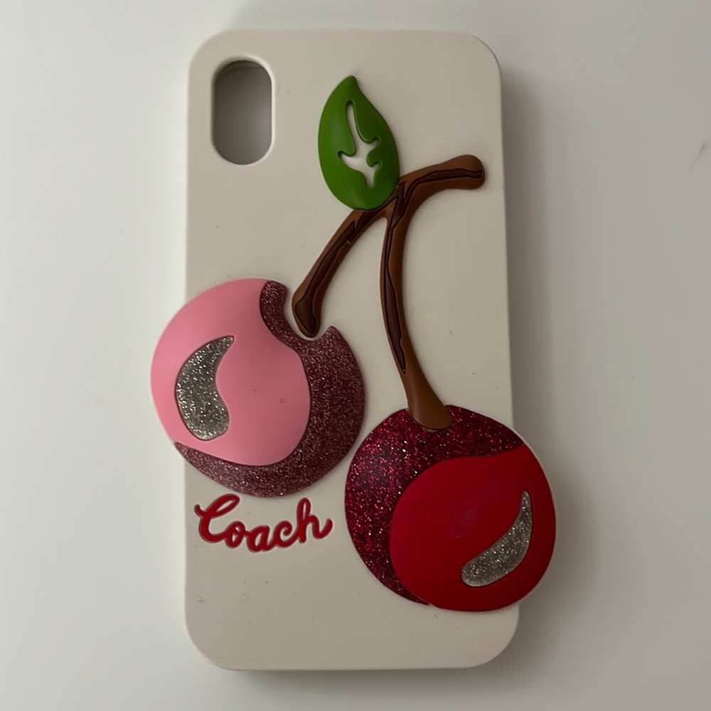 Coach Cherry Silicon iPhone X case
